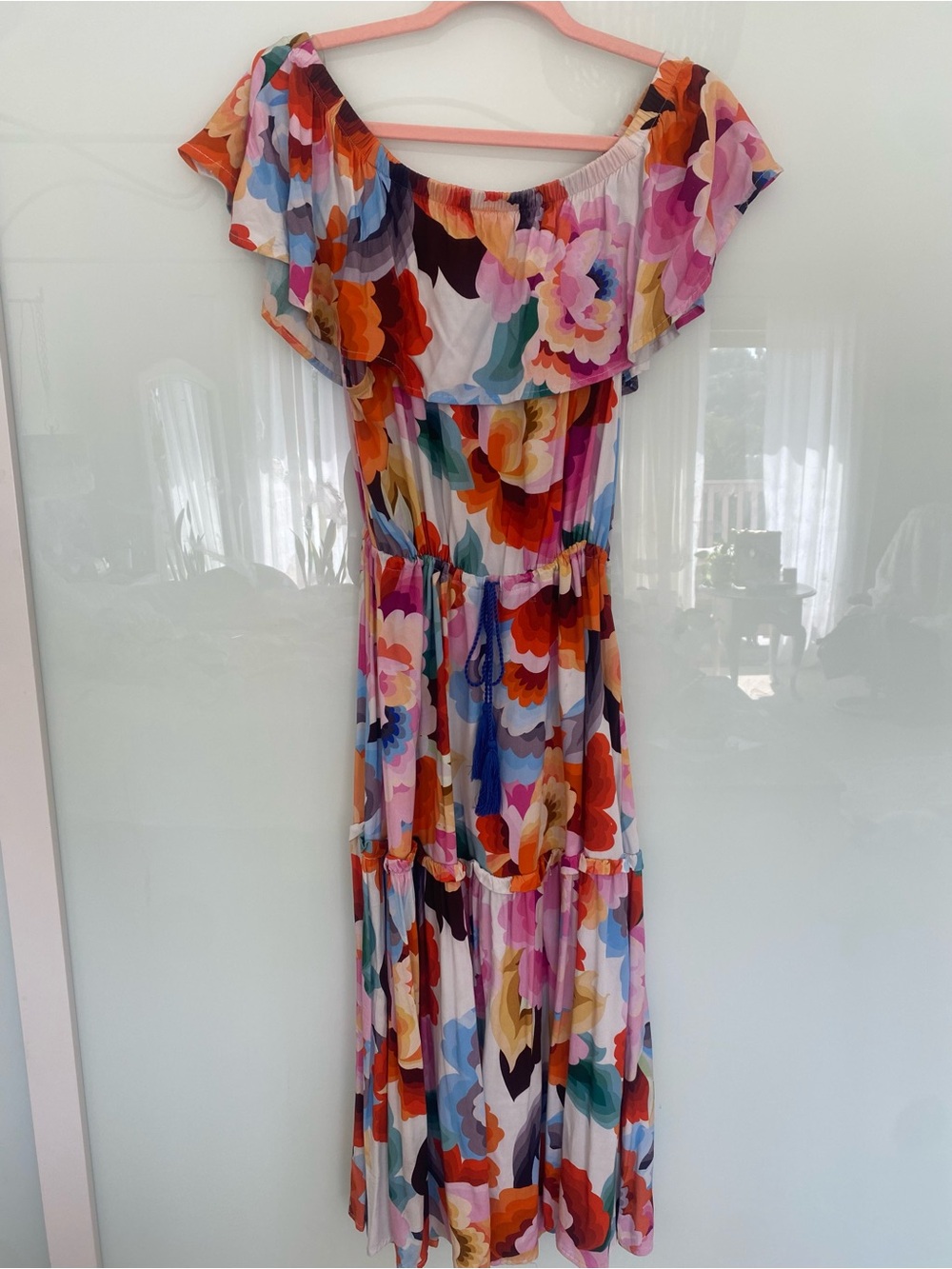 La Blanca One-Shoulder Floral Maxi Dress in Multi-Color